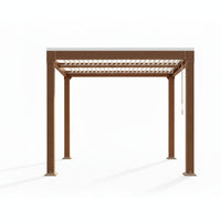 Outdoor Pergola Built to Control Light and Shade, Adjustable Louvered Roof, Reinforced Aluminum Frame